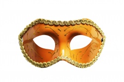 Orange Eyemask With Gold Decoration