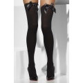 Opaque Hold-Ups, Black - with Black Bow