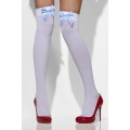Opaque Hold-Ups, White, with Gingha 