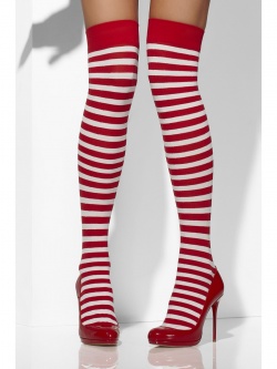 Opaque Hold-Ups, Red & White, Stripe 