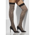 Opaque Hold-Ups, Leopard Print 