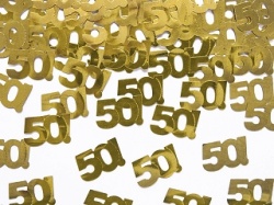 Metalic confeti "50"