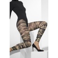 Opaque Footless Tights Camouflage