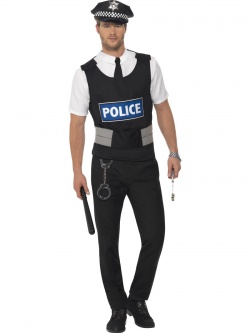 Policeman with vest costume