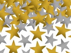 Confetti Stars - gold and silver