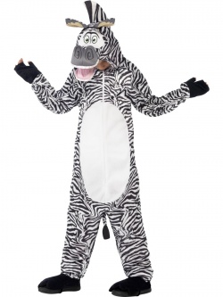 Kids Costume Madagascar Marty The Zebra Costume, Black & White, with All-in-One & Padded Head