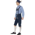 Traditional Deluxe Rutger Bavarian Costume, Blue, with Lederhosen & Shirt