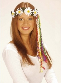 DAISY DIADEM WITH MULTICOLOR RIBBOns