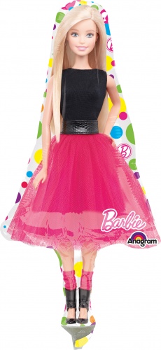 Mini Shape Barbie Sparkle Foil Balloon