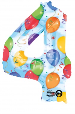 4 Balloons & Streamers Foil Balloon
