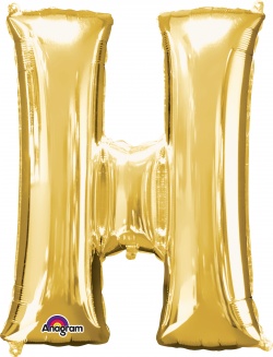 Mini Shape Letter "H" Gold Foil balloon