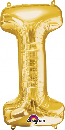 Mini Shape Letter "I" Gold Foil balloon