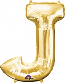 Mini Shape Letter "J" Gold Foil balloon