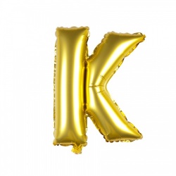 Mini Shape Letter "K" Gold Foil balloon