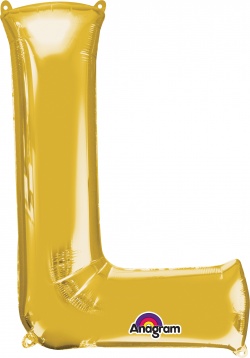 Mini Shape Letter "L" Gold Foil balloon