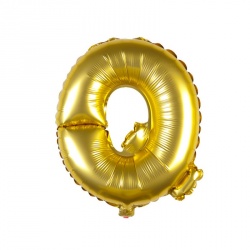 Mini Shape Letter "Q" Gold Foil balloon