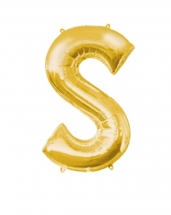 Mini Shape Letter "S" Gold Foil balloon