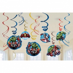 12 Swirl Decorations Avengers