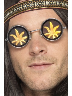 Holographic Marijuana Glasses Green