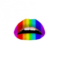 Passion Lips-Temporary Lip Tatoo-Rainbow