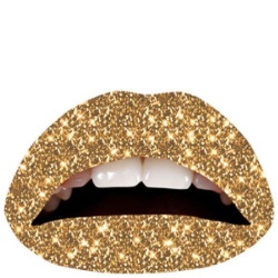 Passion Lips-Temporary Lip Tatoo-Gold Glitter