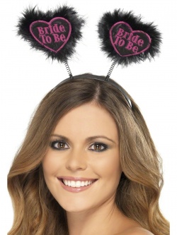 Bride To Be Love Heart Boppers, Black	
