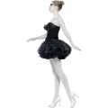 Gothic Swan Masquerade Costume, Black, With Dress