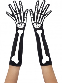 Skeleton Gloves, Long 