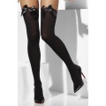 Opaque Hold-Ups, Black - with Black Bow