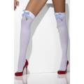 Opaque Hold-Ups, White, with Gingha 