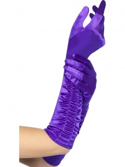 Temptress Gloves, Purple, Long 46cm