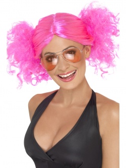 80'S Bunches Wig, Pink 