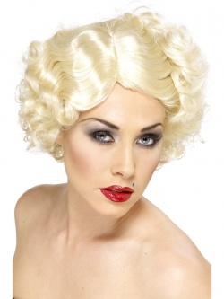 Hollywood Icon Wig, Blonde, With Short Curls 