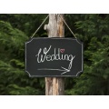 Hanging chalkboard sign