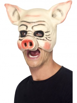 Pig Mask, Latex Half Overhead Mask 