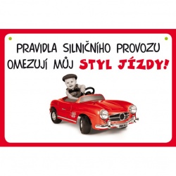 Cedulka Pravidla provozu