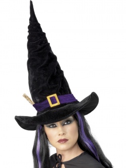 Witch Hat Black With Purple Belt