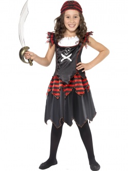 Pirate Skull and Crossbones Girl Costume