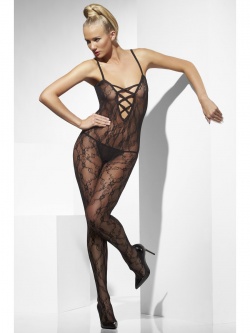 Lace Up Front Body Stocking