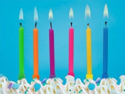 Colourfull birthday candles