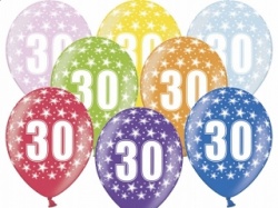 Metalic Mix "30th birthday" Baloons