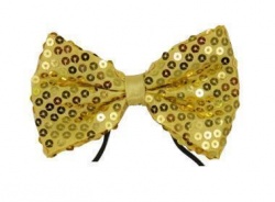 Bowtie Sequin Gold