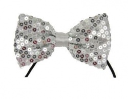 Bowtie Sequin Silver