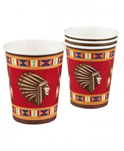 Set 6 Cups Indians (25 cl)