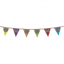 Holographic bunting '40' 