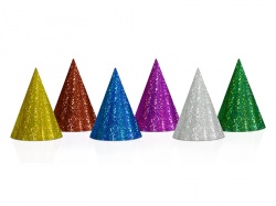 Holographic party hats- colours mix