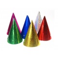 Holographic party hats- colours mix