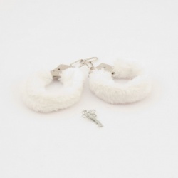 White Plush Handcuffs