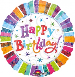 Standard Radiant Birthday Happy Birthday Foil Balloon
