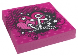 20 Napkins Pink Pirate